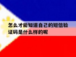 怎么才能知道自己的短信验证码是什么样的呢