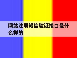网站注册短信验证接口是什么样的