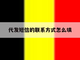 代发短信的联系方式怎么填