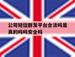 公司短信群发平台合法吗是真的吗吗安全吗