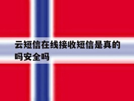 云短信在线接收短信是真的吗安全吗