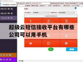 超级云短信接收平台有哪些公司可以用手机