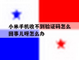 小米手机收不到验证码怎么回事儿呀怎么办