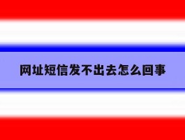网址短信发不出去怎么回事