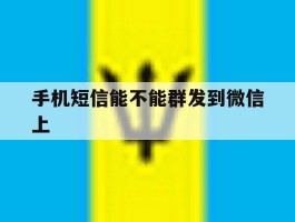 手机短信能不能群发到微信上