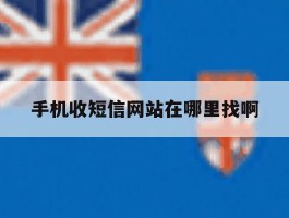 手机收短信网站在哪里找啊