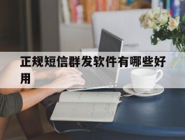 正规短信群发软件有哪些好用