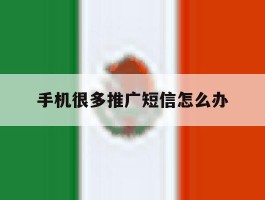 手机很多推广短信怎么办