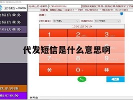 代发短信是什么意思啊
