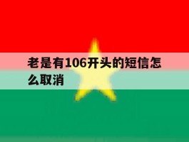 老是有106开头的短信怎么取消