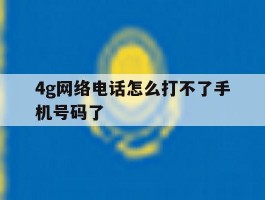 4g网络电话怎么打不了手机号码了