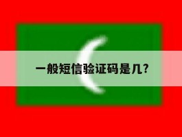 一般短信验证码是几?