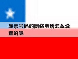 显示号码的网络电话怎么设置的呢