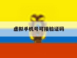 虚拟手机号可接验证码