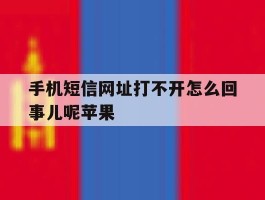 手机短信网址打不开怎么回事儿呢苹果
