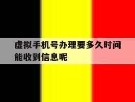 虚拟手机号办理要多久时间能收到信息呢