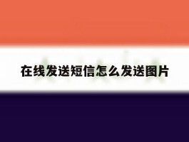 在线发送短信怎么发送图片