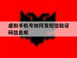 虚拟手机号如何发短信验证码信息呢