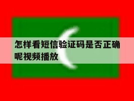 怎样看短信验证码是否正确呢视频播放