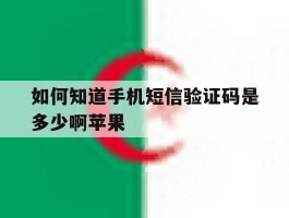 如何知道手机短信验证码是多少啊苹果
