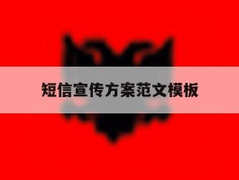 短信宣传方案范文模板