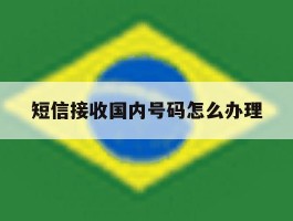 短信接收国内号码怎么办理