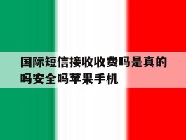 国际短信接收收费吗是真的吗安全吗苹果手机
