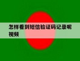 怎样看到短信验证码记录呢视频