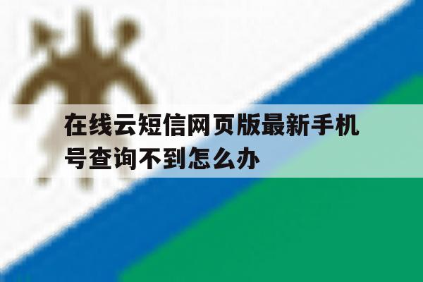 在线云短信网页版最新手机号查询不到怎么办 在线云短信网页版最新手机号查询不到怎么办
