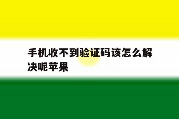 手机收不到验证码该怎么解决呢苹果 手机收不到验证码该怎么解决呢苹果