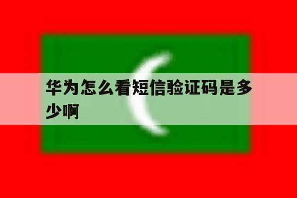华为怎么看短信验证码是多少啊 华为怎么看短信验证码是多少啊