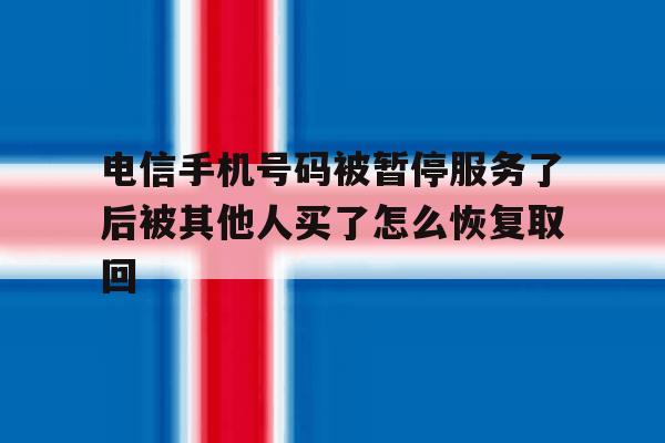 电信手机号码被暂停服务了后被其他人买了怎么恢复取回 电信手机号码被暂停服务了后被其他人买了怎么恢复取回
