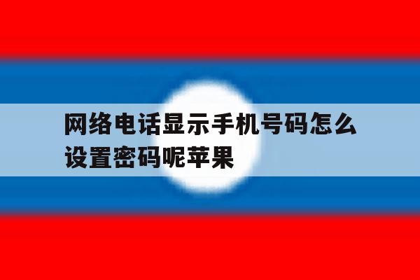 网络电话显示手机号码怎么设置密码呢苹果 网络电话显示手机号码怎么设置密码呢苹果